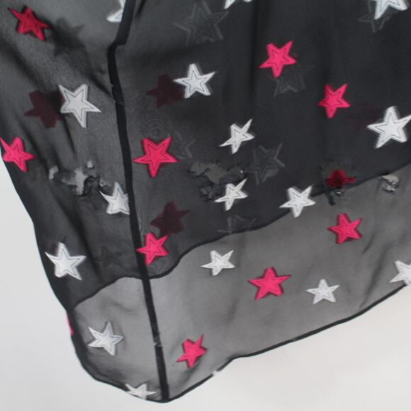 Rag & Bone Sonny Black Silk Chiffon Star-Print Dress - Picture 12 of 12